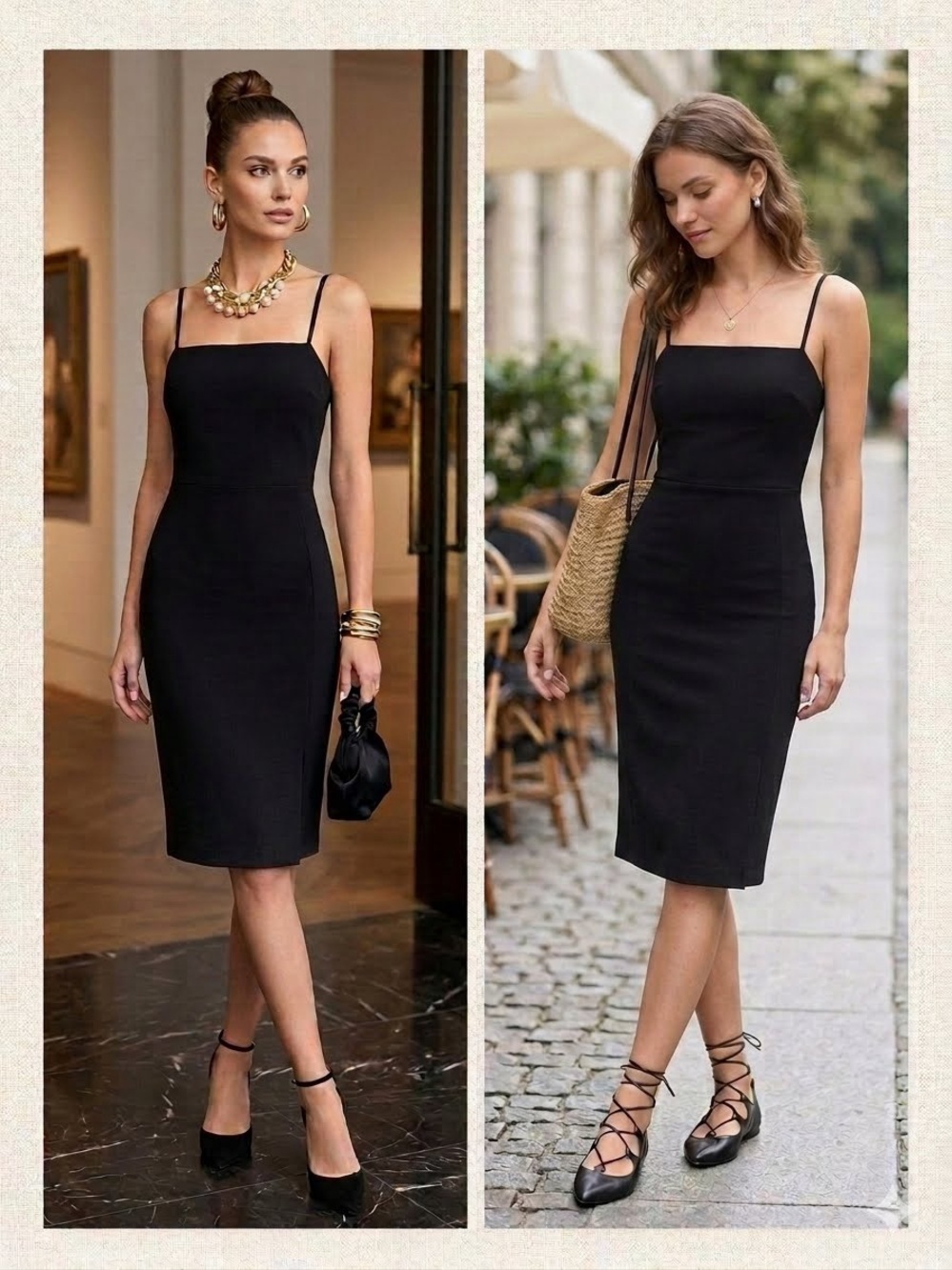 Express Black Spaghetti Strap Midi Dress